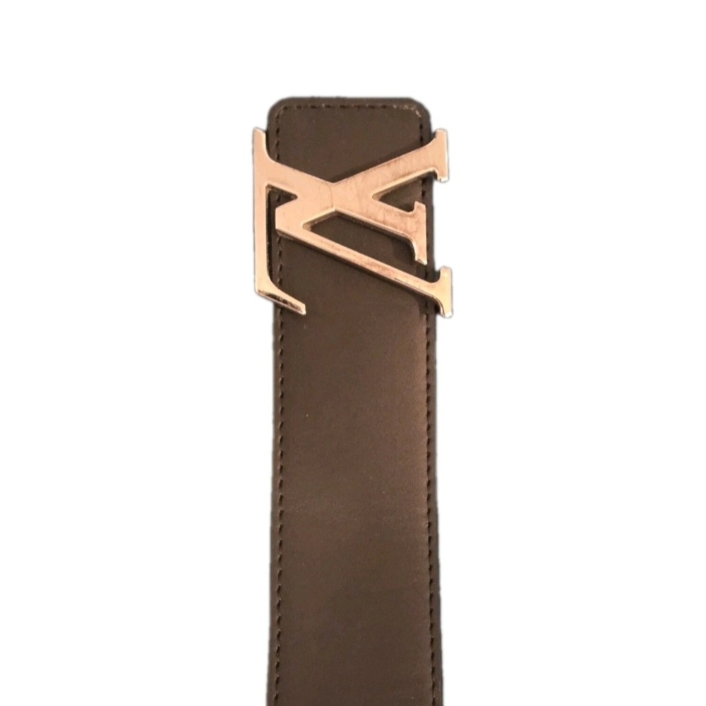 Louis Vuitton Reversible Brown/ Black (Unisex) Monogram LV Logo Belt Size 95/38 - Picture 6 of 8